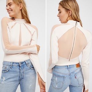 NWT Free People blush pink Monarch top